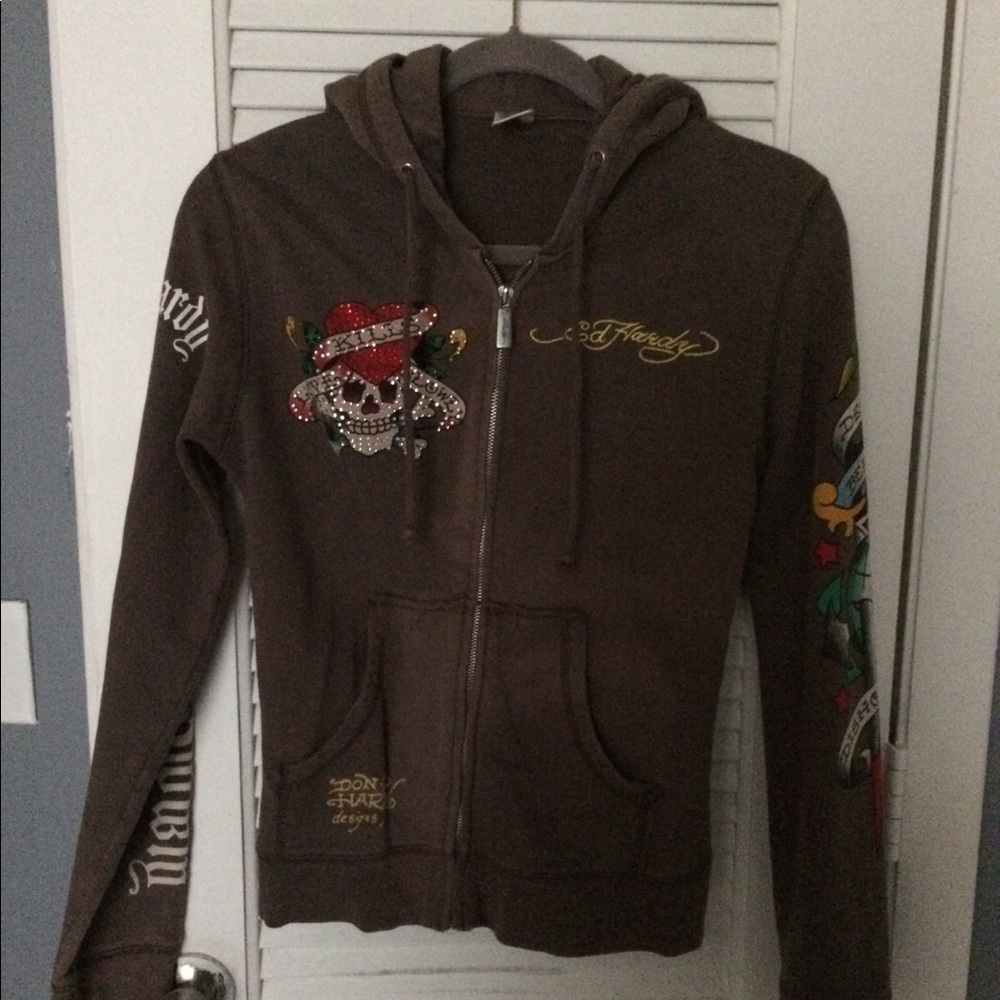 Ed Hardy Authentic zipper hoodie